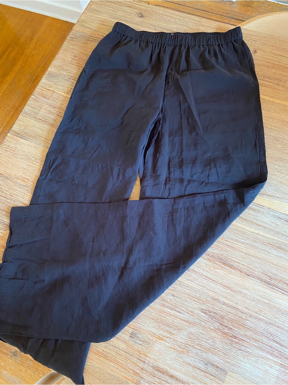 Madewell Black Wide-Leg Pull-On Pants